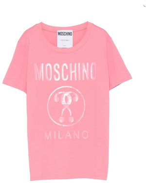 Moschino Logo-Print T-Shirt - Pink