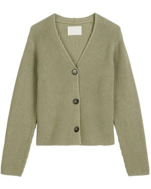 Marc O' Polo Button-front Ribbed Cardigan - グリーン