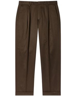 Paul Smith Pleated Tapered Trousers - Brown