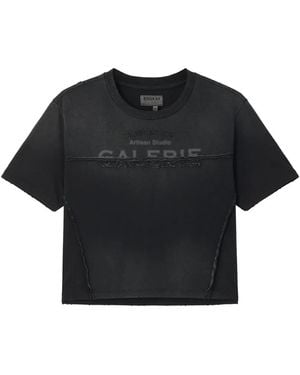 Musium Div. Cut-Out Frayed T-Shirt - Black