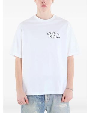 Calvin Klein Logo-Print T-Shirt - White