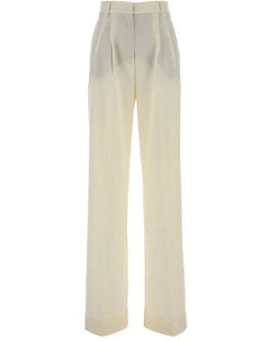 ANDAMANE Pleated Palazzo Pants - White