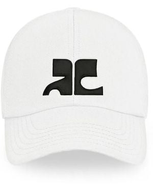 Courreges Ac Logo-Patch Cap - White