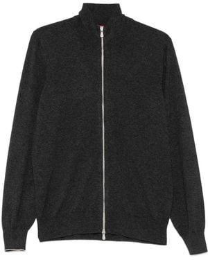 Brunello Cucinelli Cárdigan Con Cuello Alto Y Cremallera - Negro
