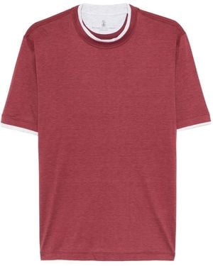 Brunello Cucinelli T-Shirts - Red