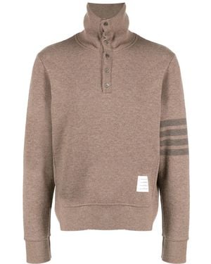 Thom Browne Maglione Con Dettaglio A 4 Righe - Marrone