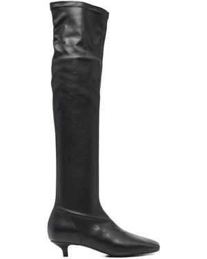 TOTEME Nappa-Leather Knee-High Boots - Black