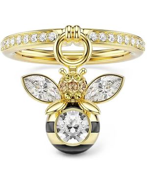 Swarovski Bague Idyllia À Pendentif Abeille Ornée De Cristaux - Métallisé