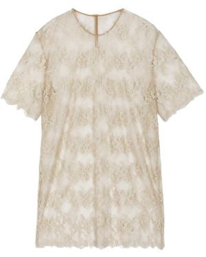 JNBY T-Shirt En Dentelle À Fleurs Brodées - White