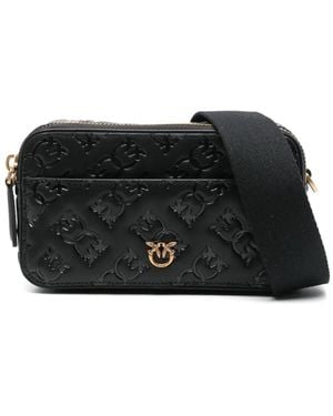Pinko Mini Logo-Debossed Cross Body Bag - Black