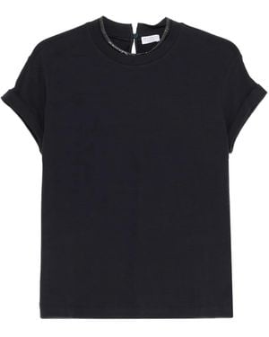 Brunello Cucinelli High-Neck T-Shirt - Black