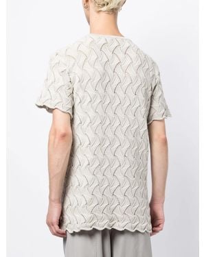 Robyn Lynch Wave Short-Sleeve Cotton Cardigan - White