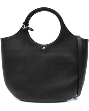 Courreges Holy レザー ハンドバッグ L - ブラック