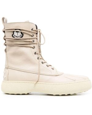 Palm Angels X Moncler X Tod'S Winter Gommino Lace-Up Boots - Natural