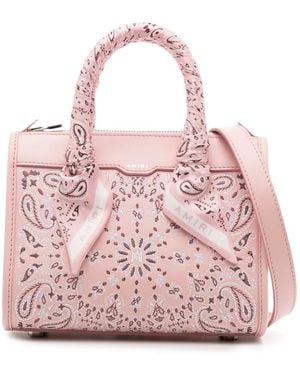 Amiri Bandana Micro Triangle Crossbody Bag - Pink
