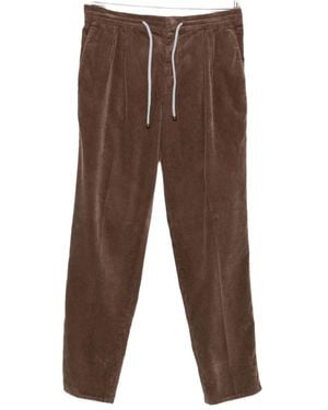 Brunello Cucinelli Drawstring Corduroy Trousers - Brown