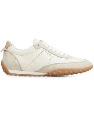 Tod's Panelled Lace-Up Trainers - White