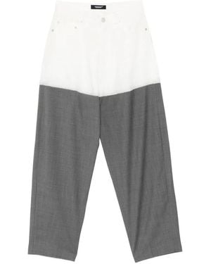 Undercover Colour-Block Trousers - White