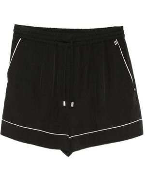 Sportmax Piped Drawstring Shorts - Black