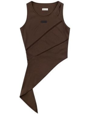 Feng Chen Wang Patchwork Vest - Brown