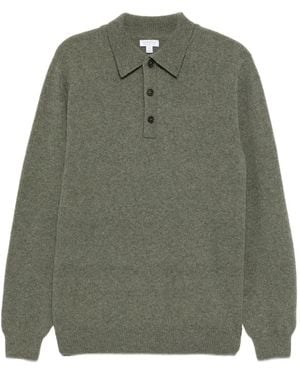 Sunspel Polo En Laine - Vert