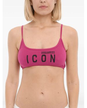 DSquared² Icon Bandeau Sport Bra - Pink