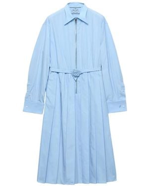 Prada Cotton Poplin Dress - Blue