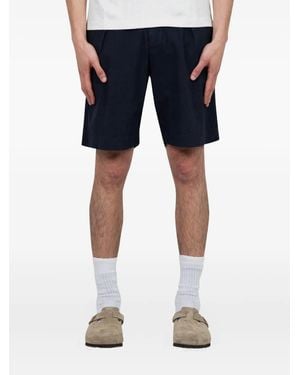 Universal Works Linen-Cotton Blend Deck Shorts - Blue