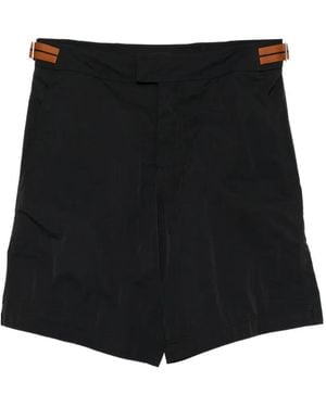 ZEGNA Buckle-Fastening Swim Shorts - Black