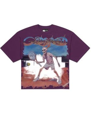 Godspeed Top Spin Skeleton-Print T-Shirt - Blue