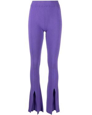 Remain Front Slit Knit Trousers - Purple