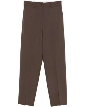 Alysi Klassische Straight-Leg-Hose - Braun