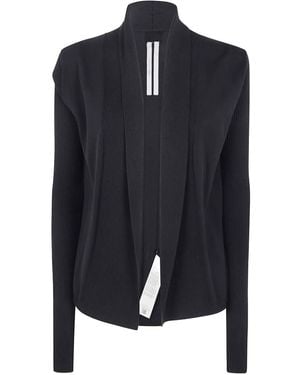 Rick Owens Ribbed Open-Front Cardigan - Black