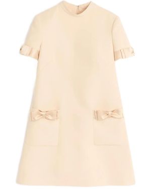 Valentino Garavani Crepe Couture Mini Dress - Natural