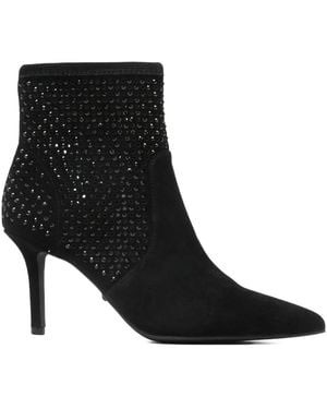 Kurt Geiger Kensington Crystal-Embellished Ankle Boots - Black