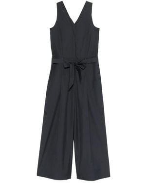 Max Mara V-Neck Belted Jumpsuit - Black