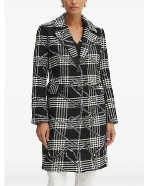 Guess Notched houndstooth-check coat - Grau
