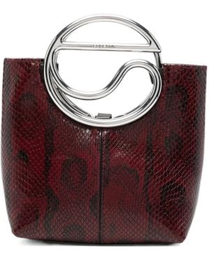 Coperni Snakeskin-Effect Leather Tote Bag - Brown