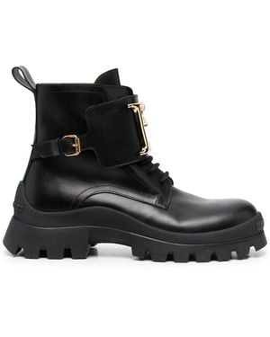 DSquared² Logo Plaque Ankle Boots - Black