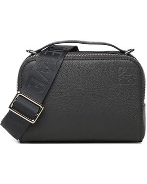 Loewe Grained Calfskin Messenger Bag - Black