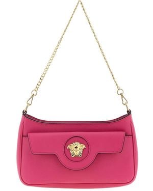Versace La Medusa Calf-Leather Crossbody Bag - Pink
