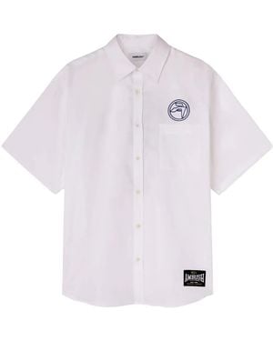 Ambush Logo-Embroidered Cotton Shirt - White