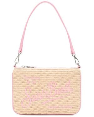 Mc2 Saint Barth Mini Parisienne Straw Clutch Bag - Pink
