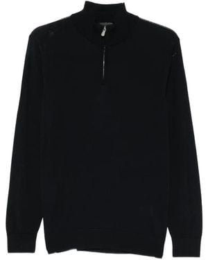 Alberto Gozzi Quarter-Zip Wool Jumper - Black