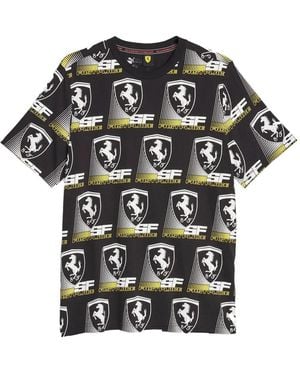 PUMA X Ferrari Logo-Print T-Shirt - Black