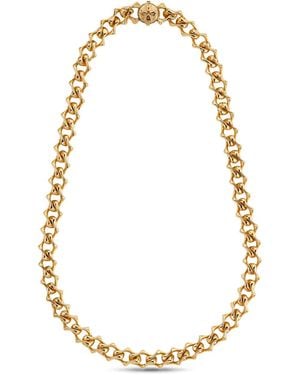 Emanuele Bicocchi Sharp Chain Logo Necklace - Metallic