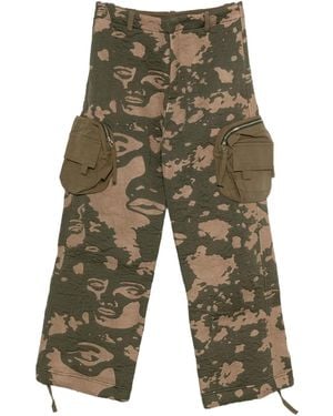 Kidsuper Camouflage-Pattern Cargo Trousers - Green