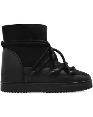 Inuikii Rope-Laces Leather Snow Boots - Black