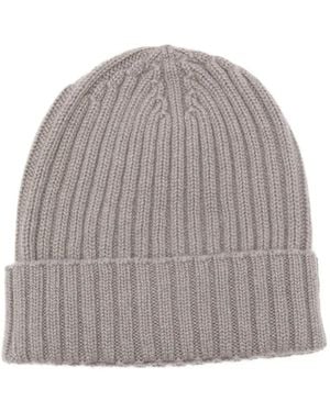 Dell'Oglio Ribbed Beanie - Grey