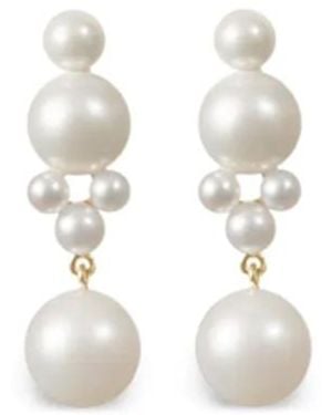 Sophie Bille Brahe 14K Luna Earrings - White